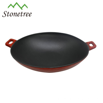 Cocina esmaltada de cocinero utensilios de cocina de hierro fundido wok chino gama